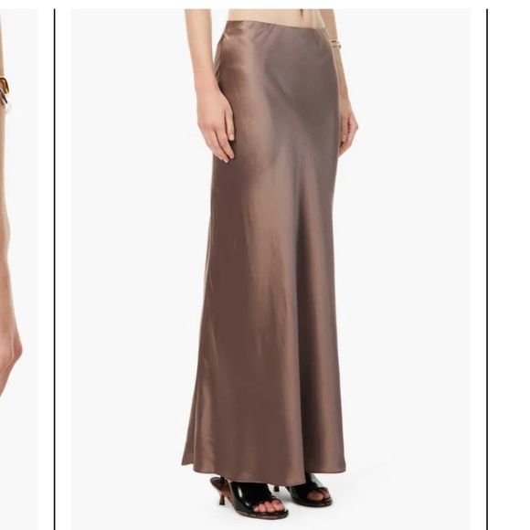 Reformation x Laura Harrier Lakisha Elasticated Waistband Silk Maxi Skirt 6 NWT - Picture 4 of 6